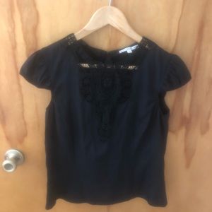 Nanette Lenore silk lace blouse 10